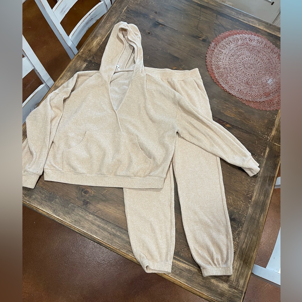 Cozy Tan Hoodie and Jogger Set